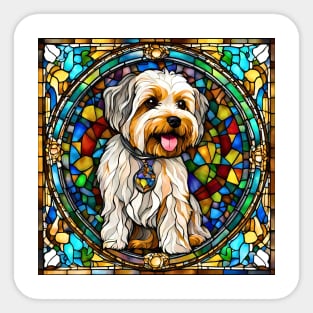 Stained Glass Yorkipoo Sticker